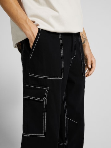 Loosefit Pantalon cargo Bershka en noir