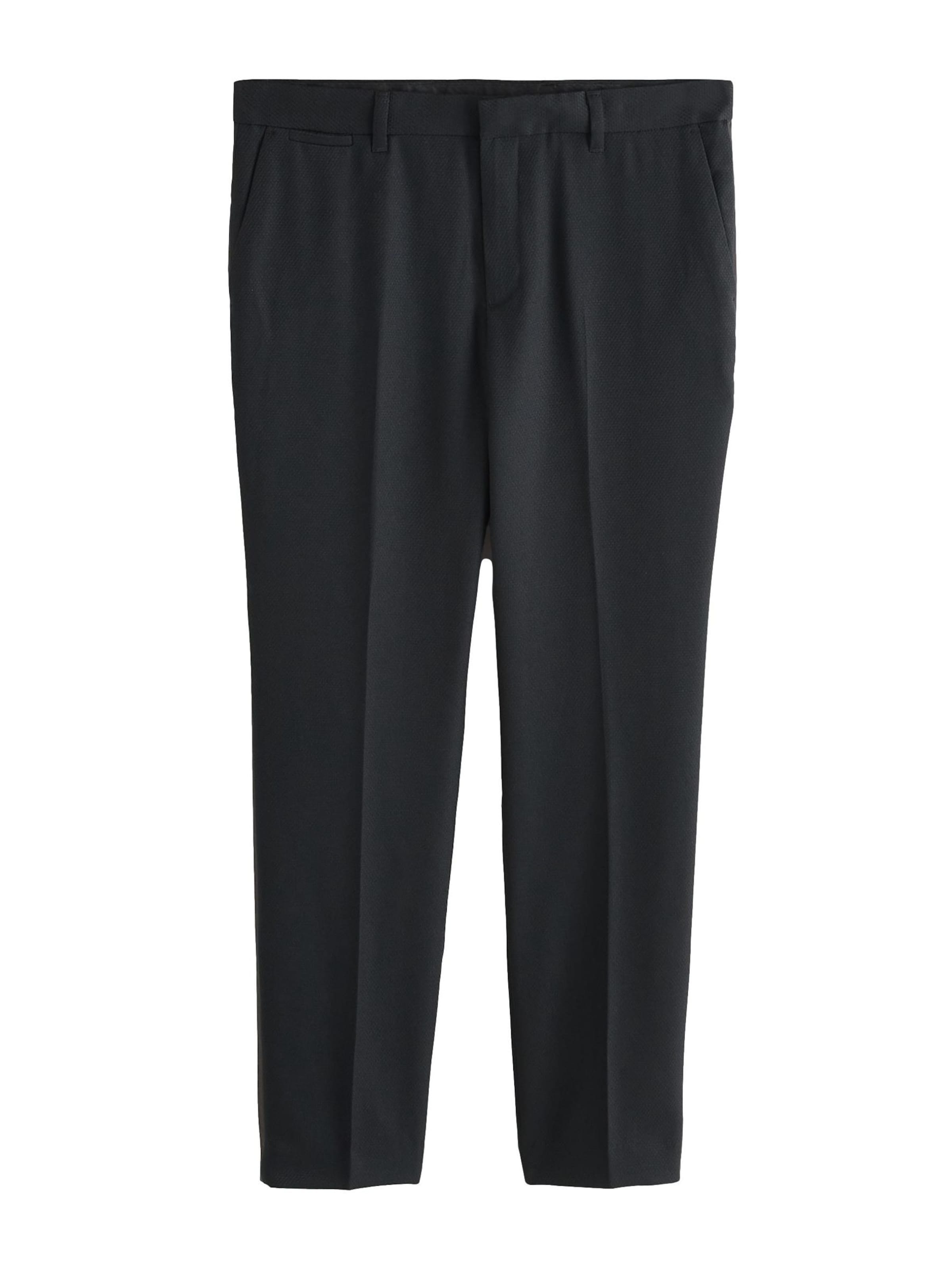 Next Слим Плиссированные брюки в Черный: спереди