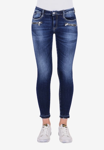 Le Temps Des Cerises Skinny Jeans 'POWERC' in Blue: front