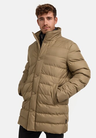 INDICODE JEANS Winter coat 'INWooding =' in Beige: front