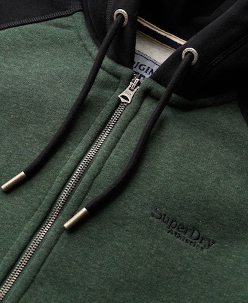 Superdry Sweatvest 'Essential' in Groen