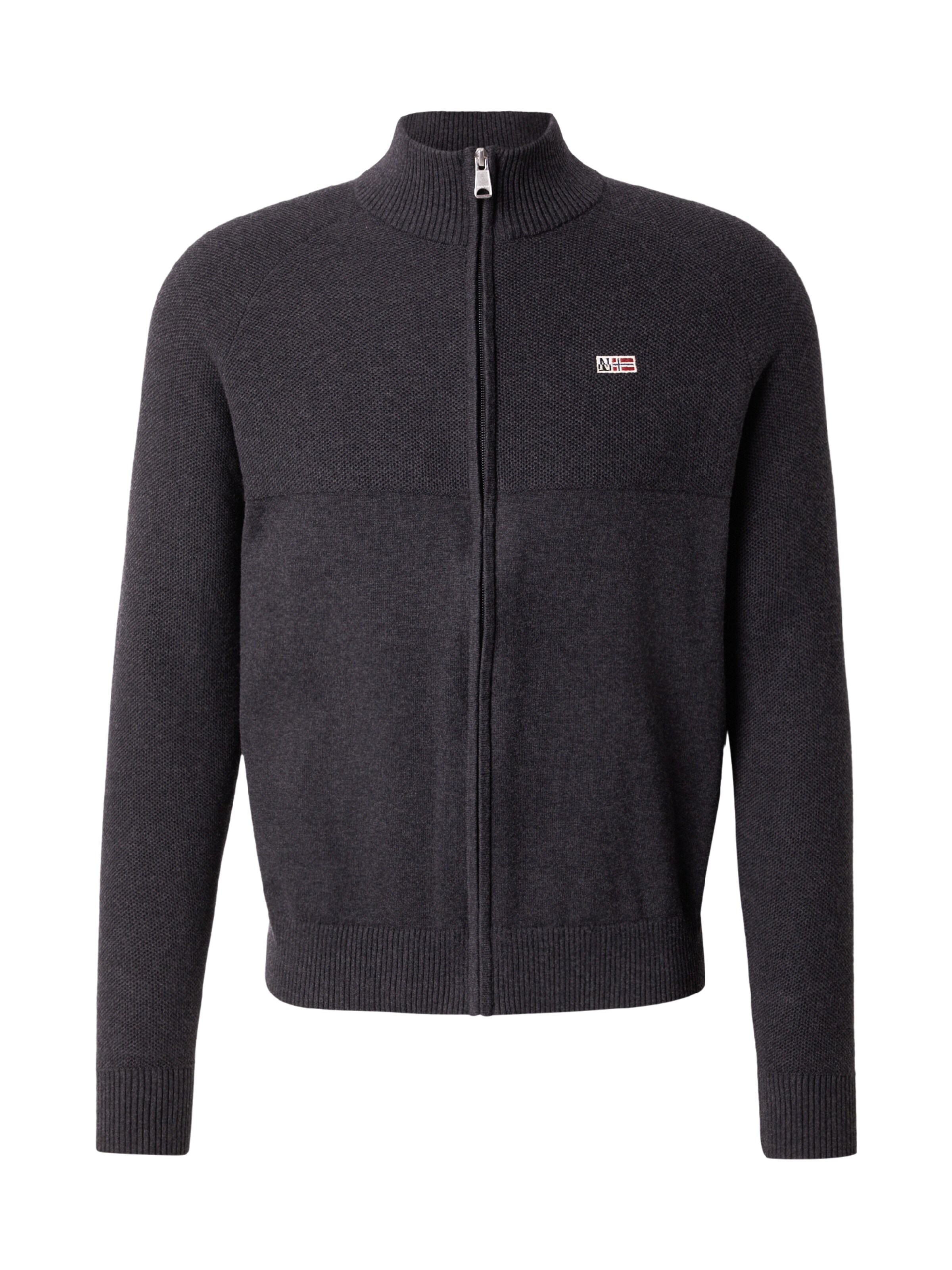 NAPAPIJRI Strickjacke 'DERAS' in Schwarz: Vorderseite