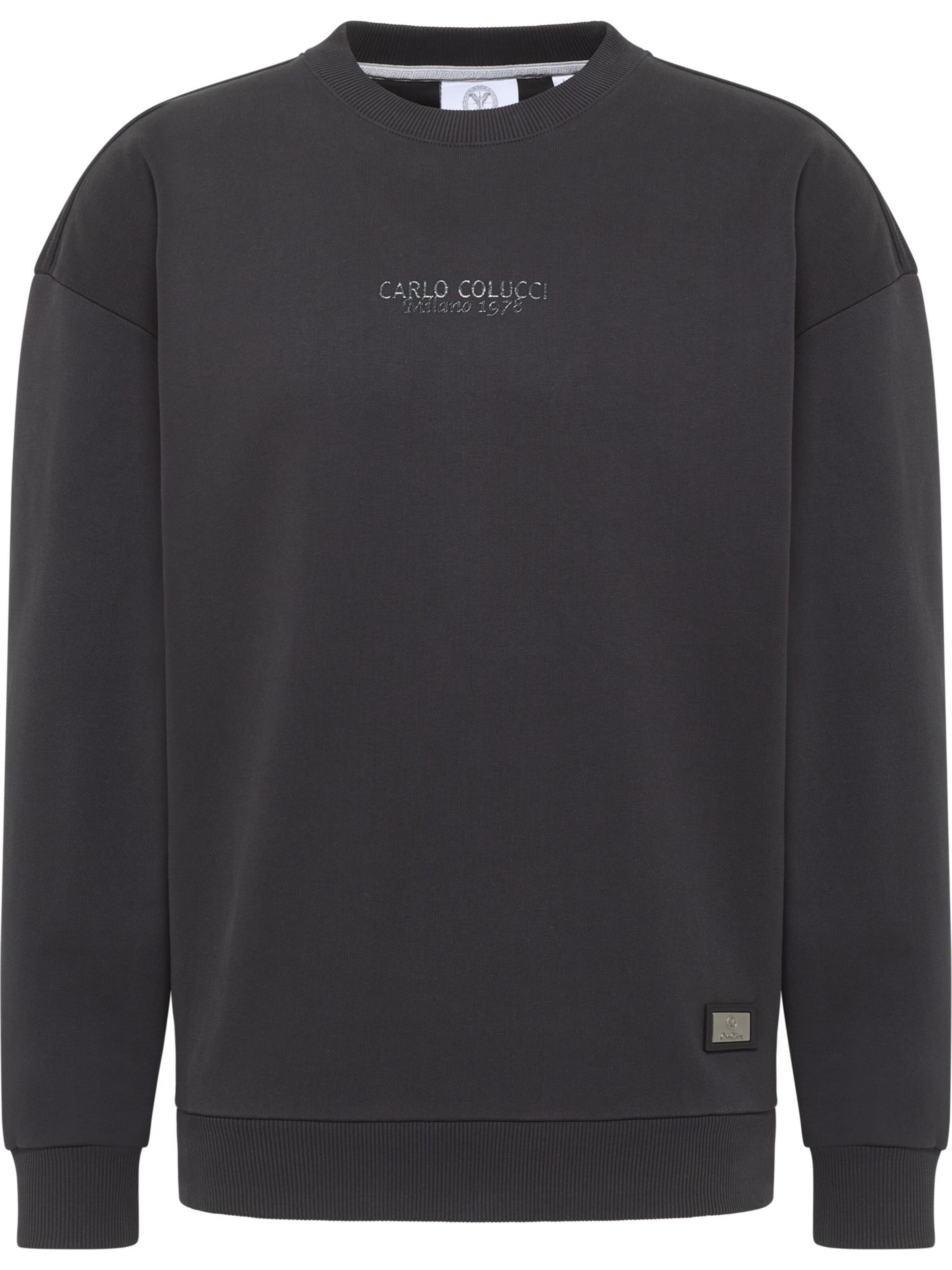Carlo Colucci Sweatshirt 'D'ottavio' in Schwarz: Vorderseite