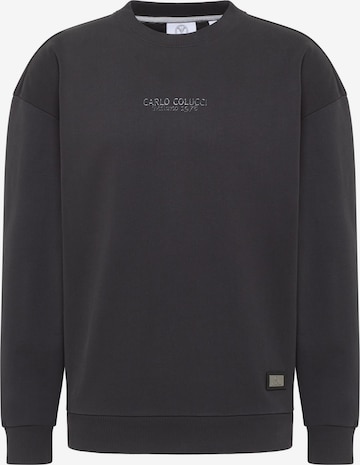 Carlo Colucci Sweatshirt 'D'ottavio' in Zwart: voorkant