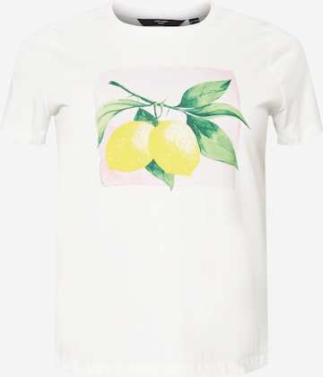 Vero Moda Curve T-shirt 'UMAFRANCIS' i vit: framsida