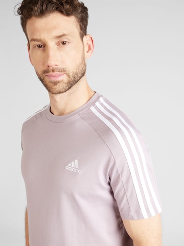 ADIDAS SPORTSWEAR - Camisa funcionais 'Essentials 3-Stripes' em roxo