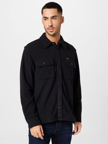 DEUS EX MACHINA Fleece jas 'Luther' in Zwart: voorkant