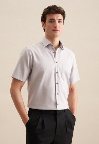 SEIDENSTICKER Regular fit Button Up Shirt 'Smart Essentials' in Grey
