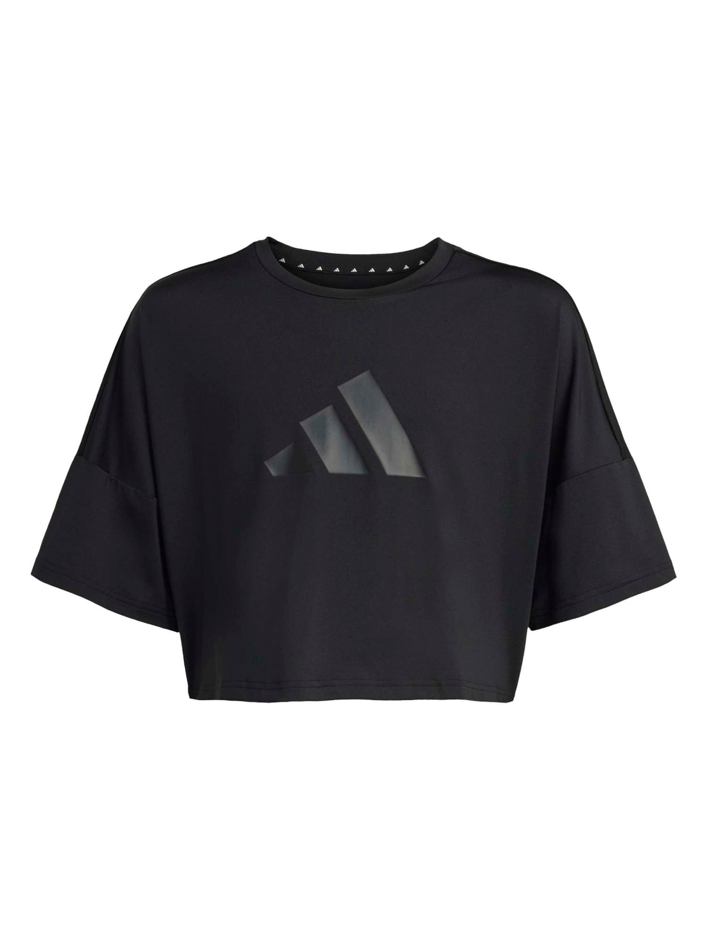 ADIDAS SPORTSWEAR Funkcionalna majica ' FUTURE ICONS' | črna barva: sprednja stran