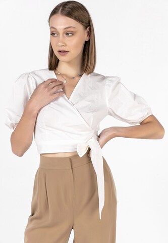 Camicia da donna di Jimmy Sanders in bianco: frontale