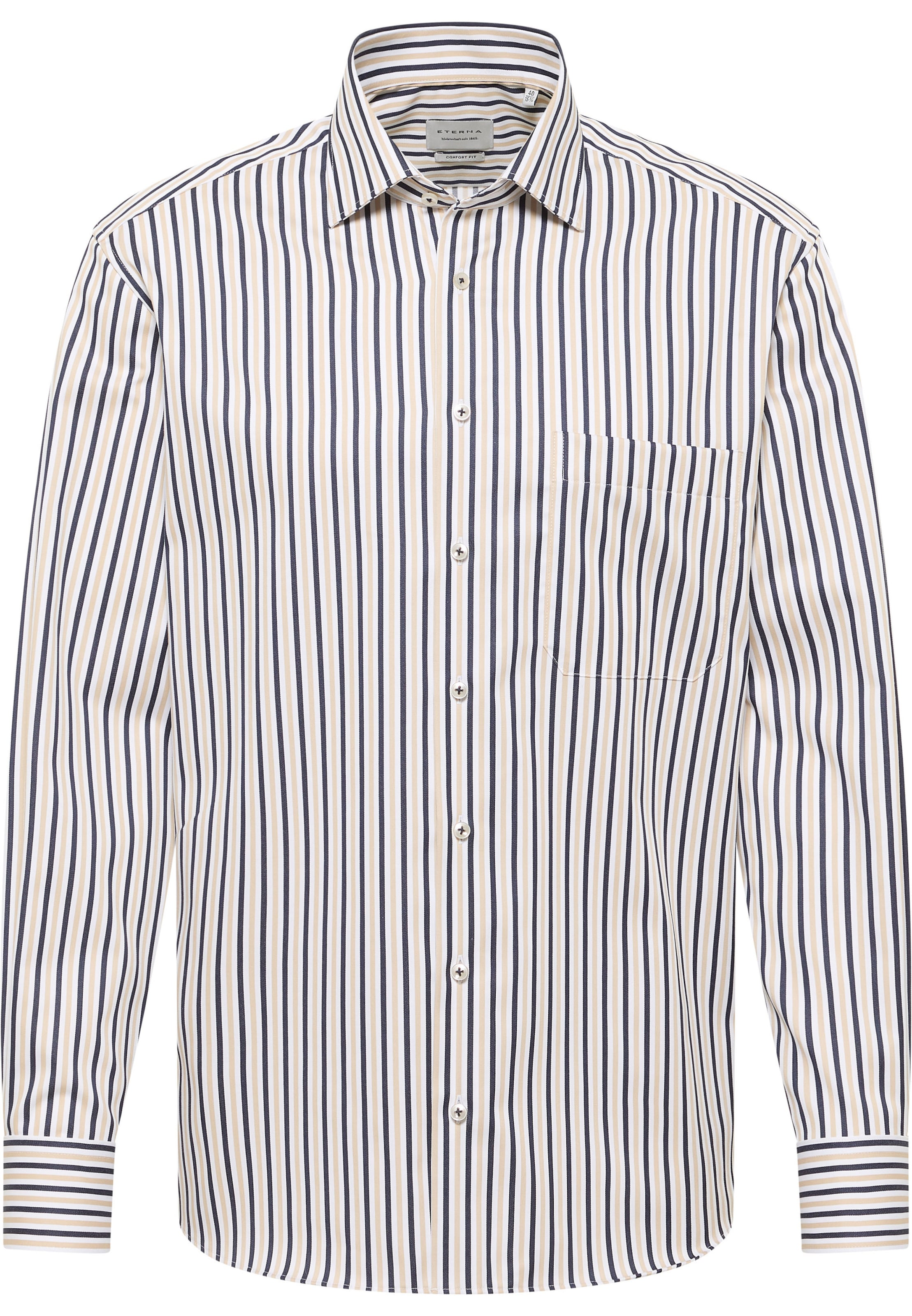 ETERNA Comfort Fit Hemd in Beige: Vorderseite