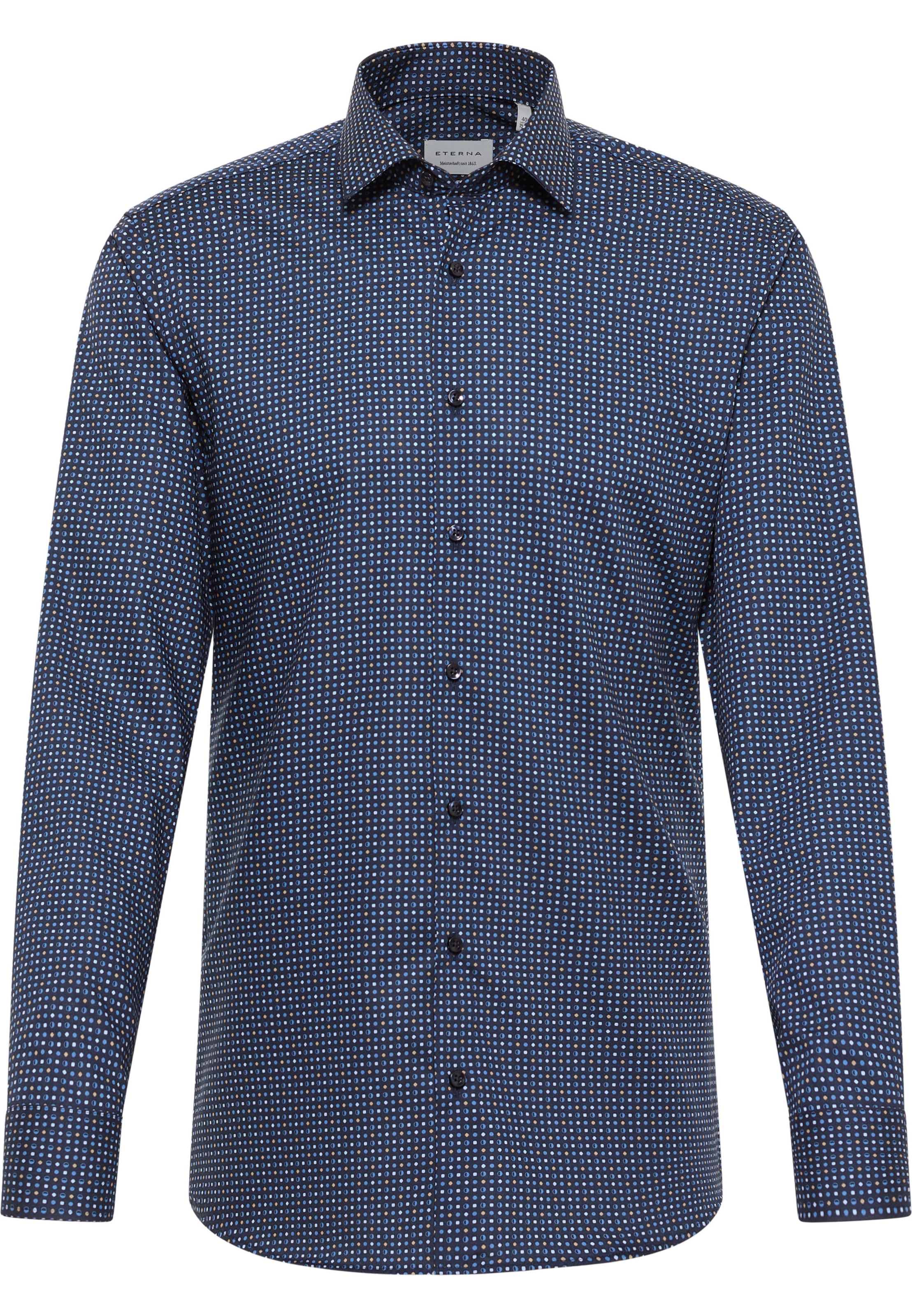 ETERNA Slim fit Zakelijk overhemd in Blauw: voorkant