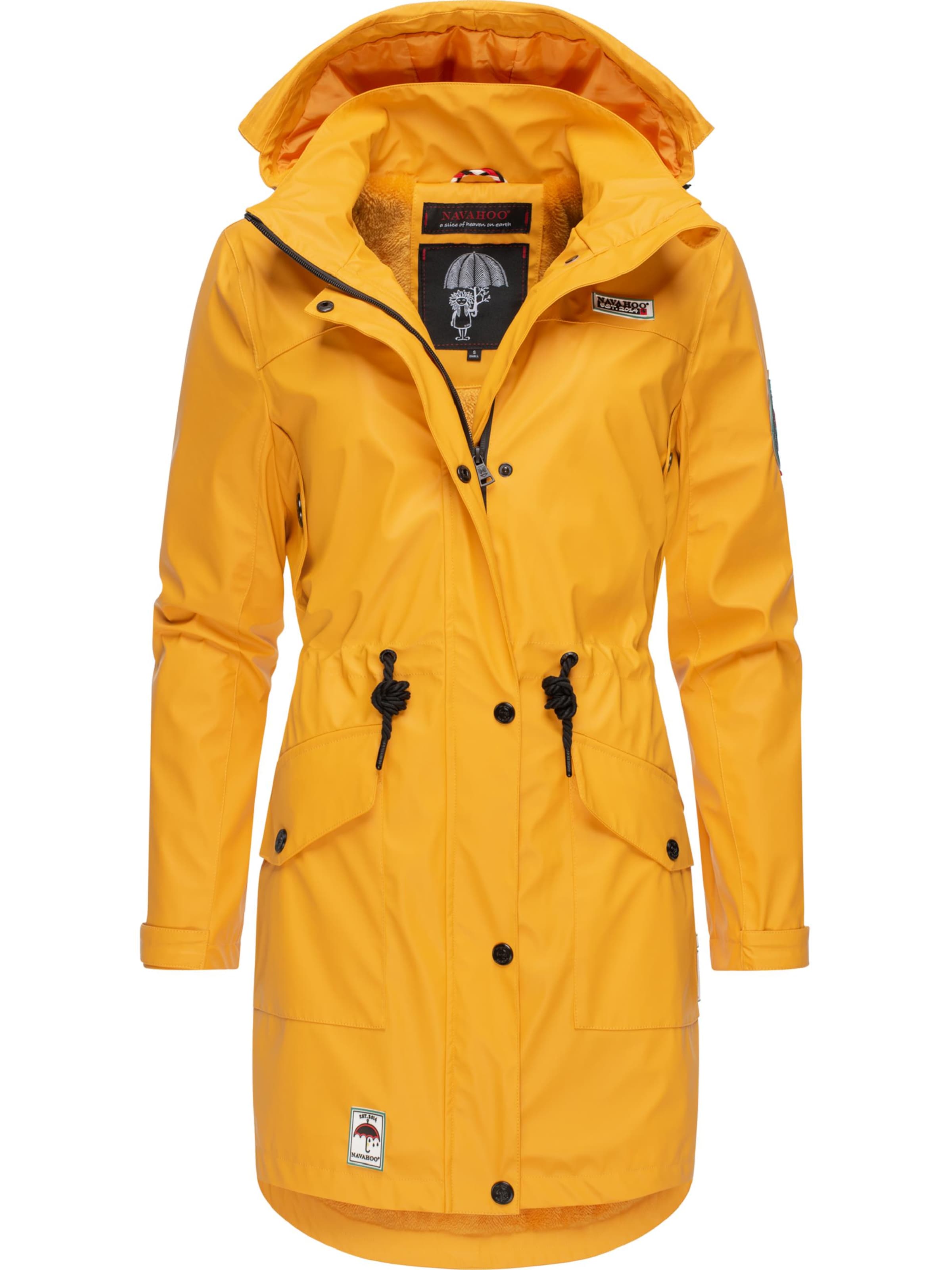 dzeltens NAVAHOO Starpsezonu mētelis 'Deike': no priekšpuses