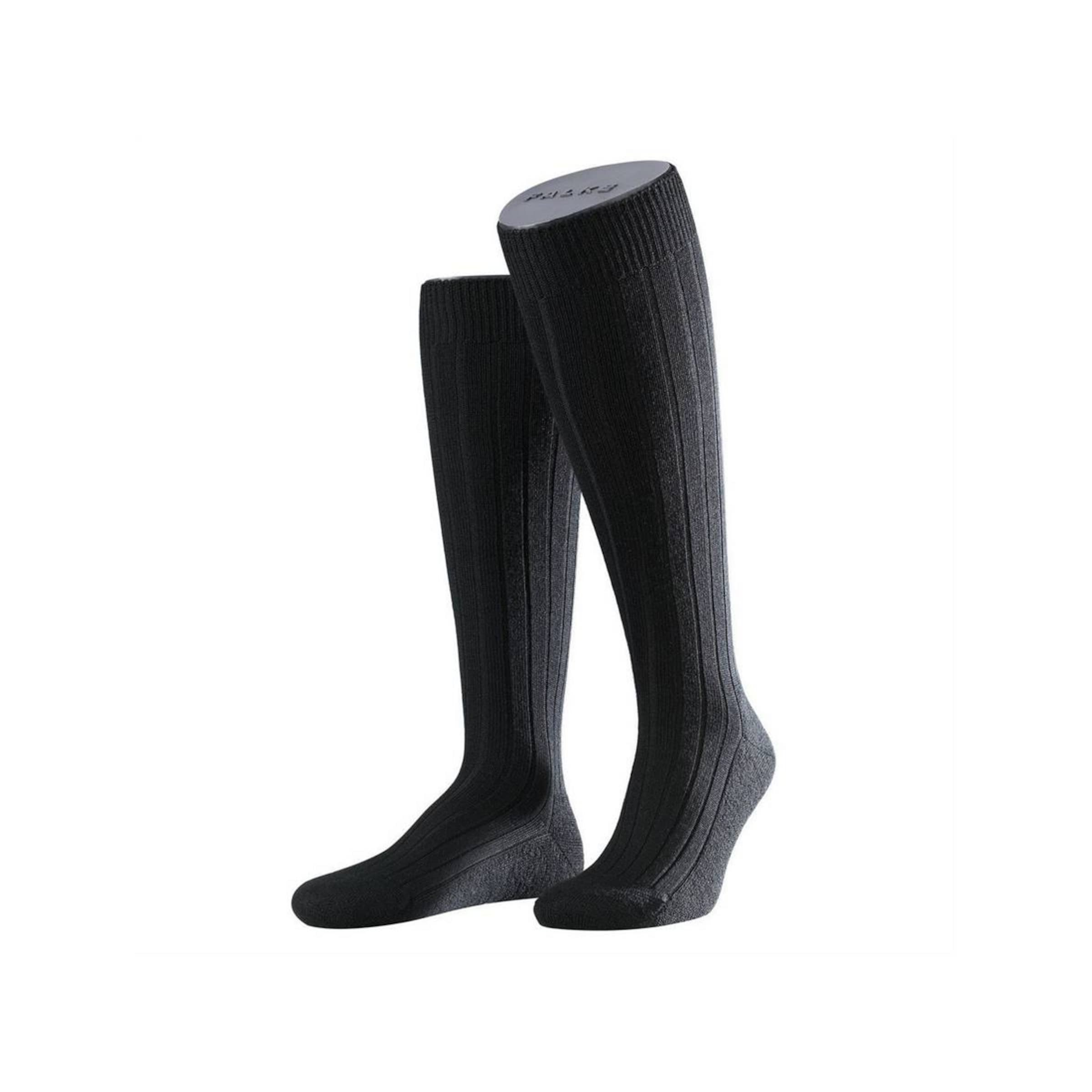 FALKE - Calcetines hasta la rodilla en negro: frente