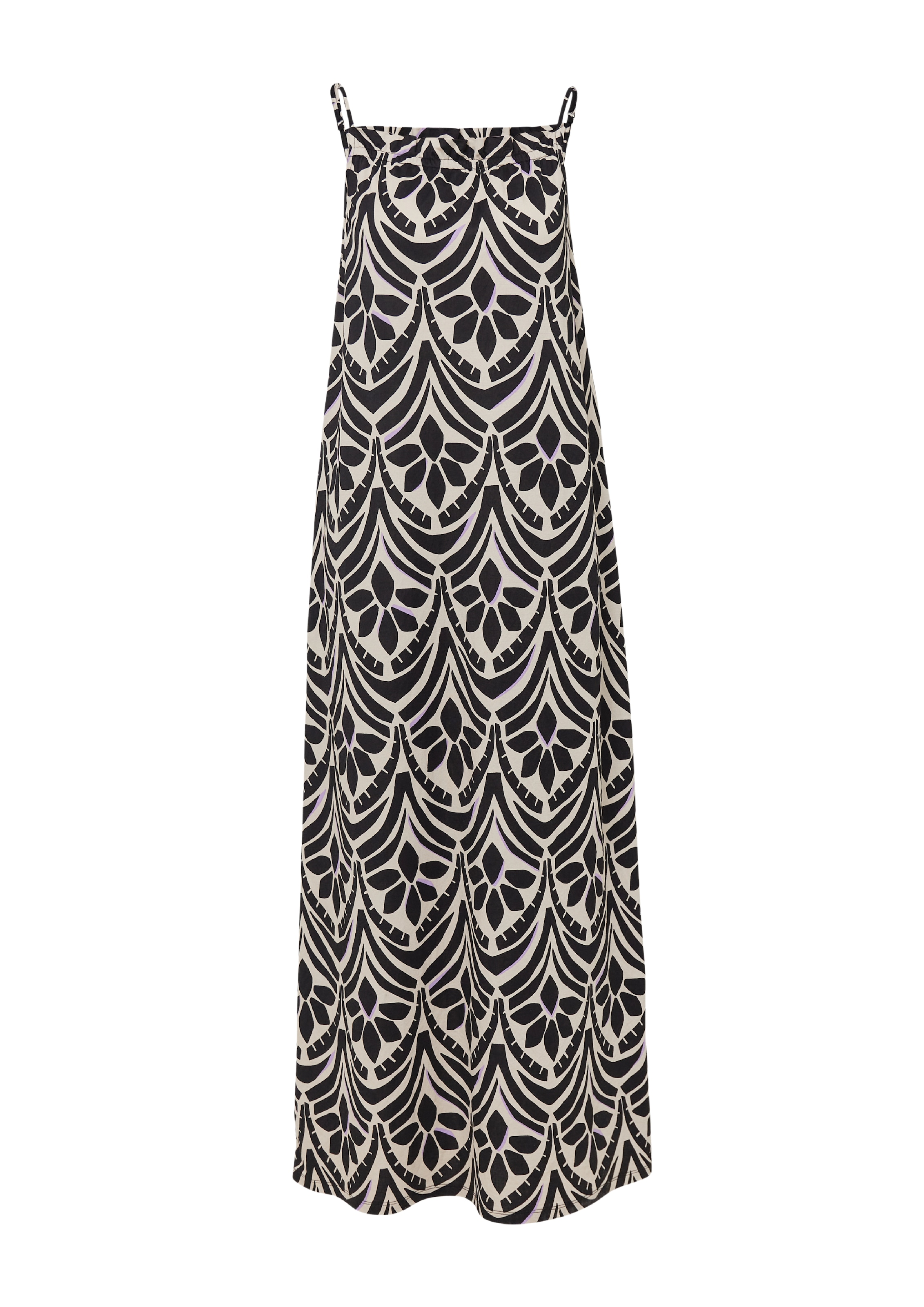 comma casual identity Zomerjurk in Zwart: voorkant