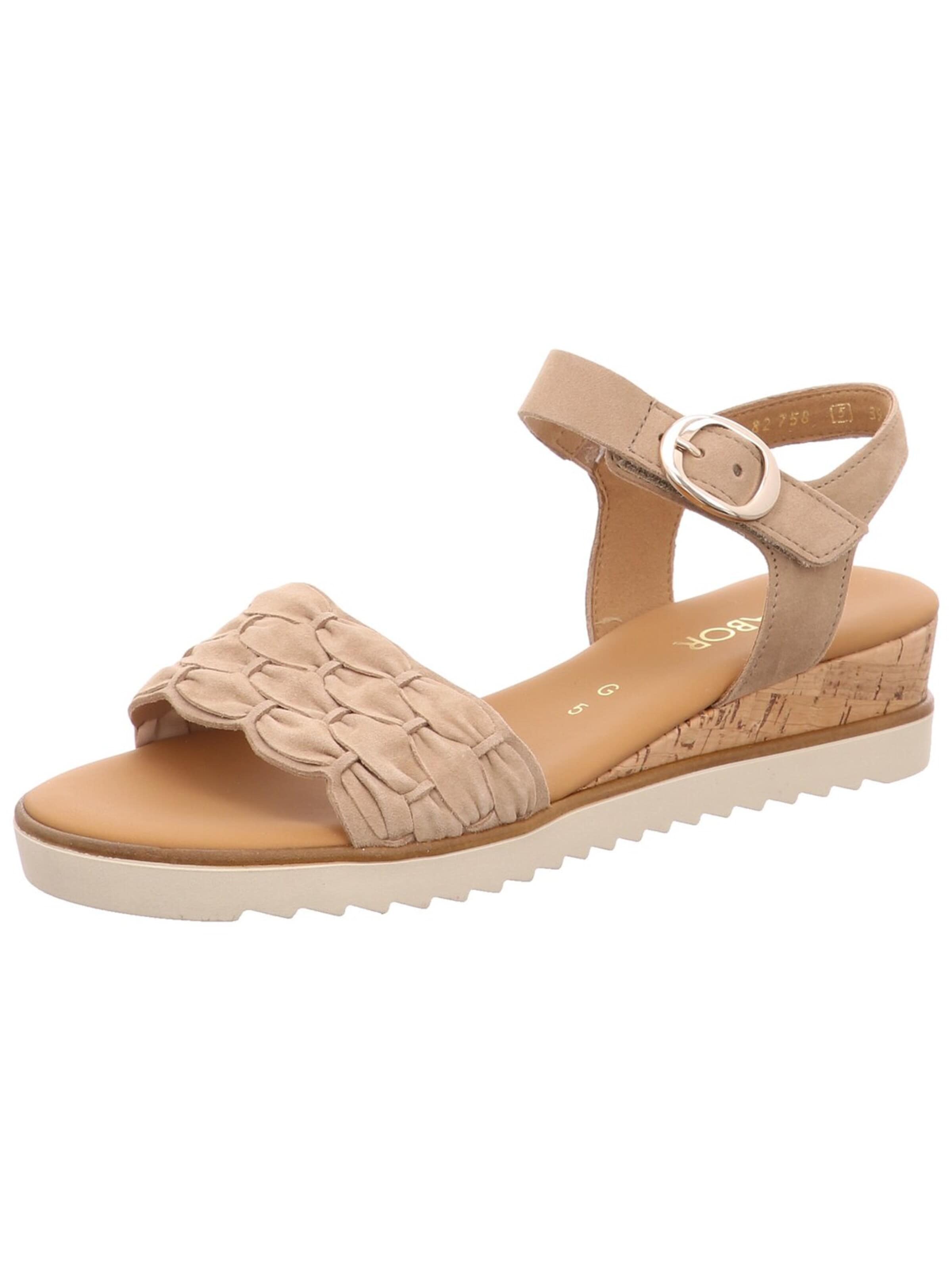 GABOR - Sandalias 'Sandale Damen 82-758-30 Rauleder in beige' en beige: frente