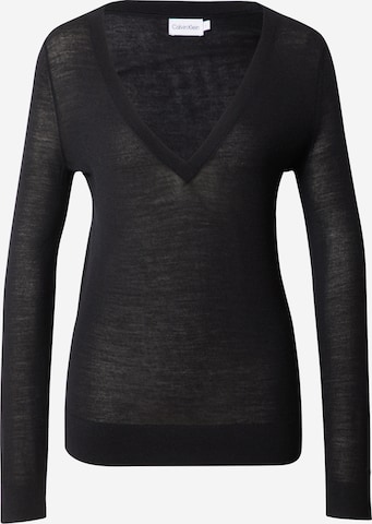 Pullover di Calvin Klein in nero: frontale