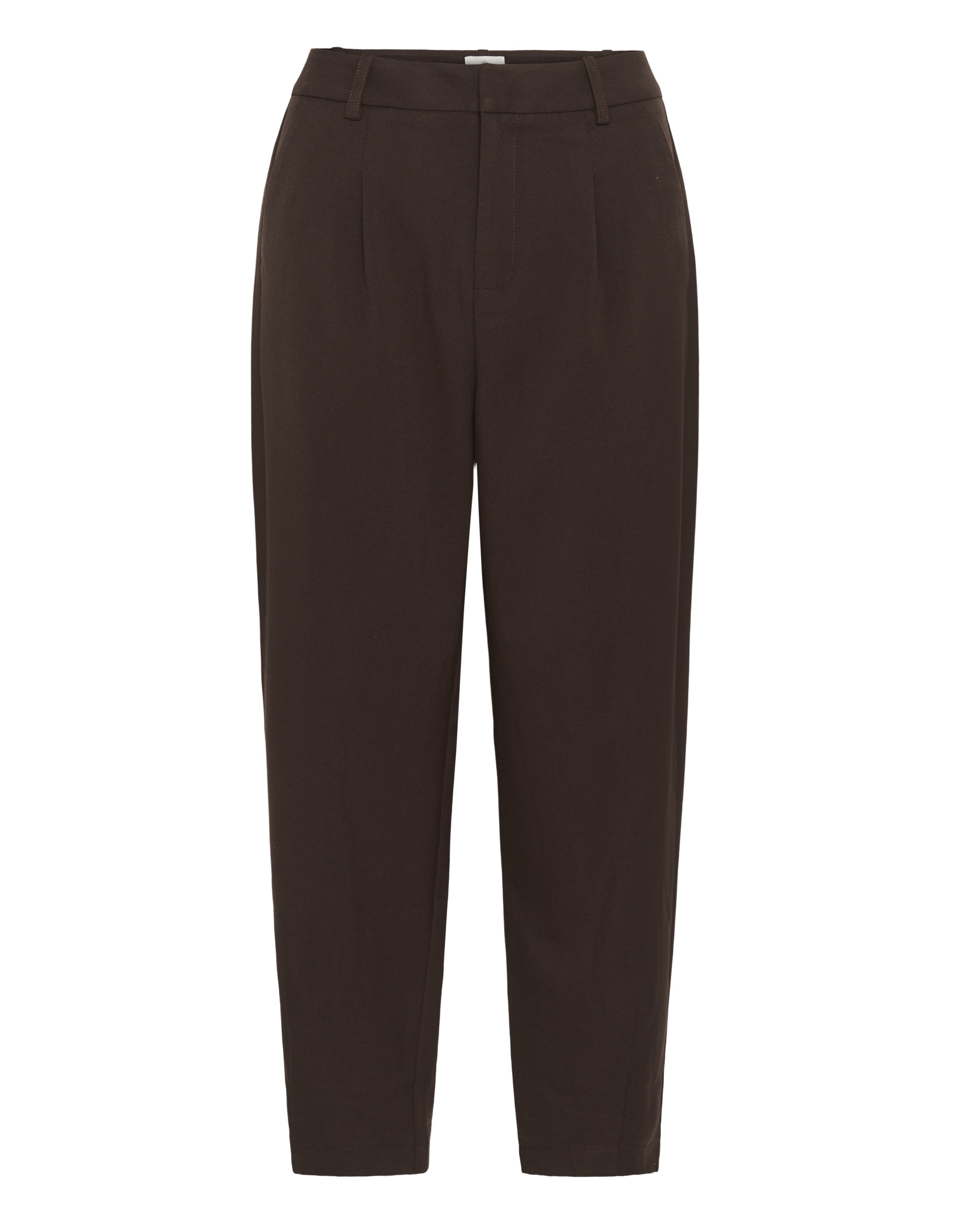 Kaffe Tapered Bundfaltenhose 'KAMerle' in Braun: Vorderseite