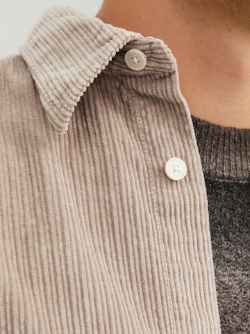 JACK & JONES Comfort fit Button Up Shirt 'Barca' in Grey