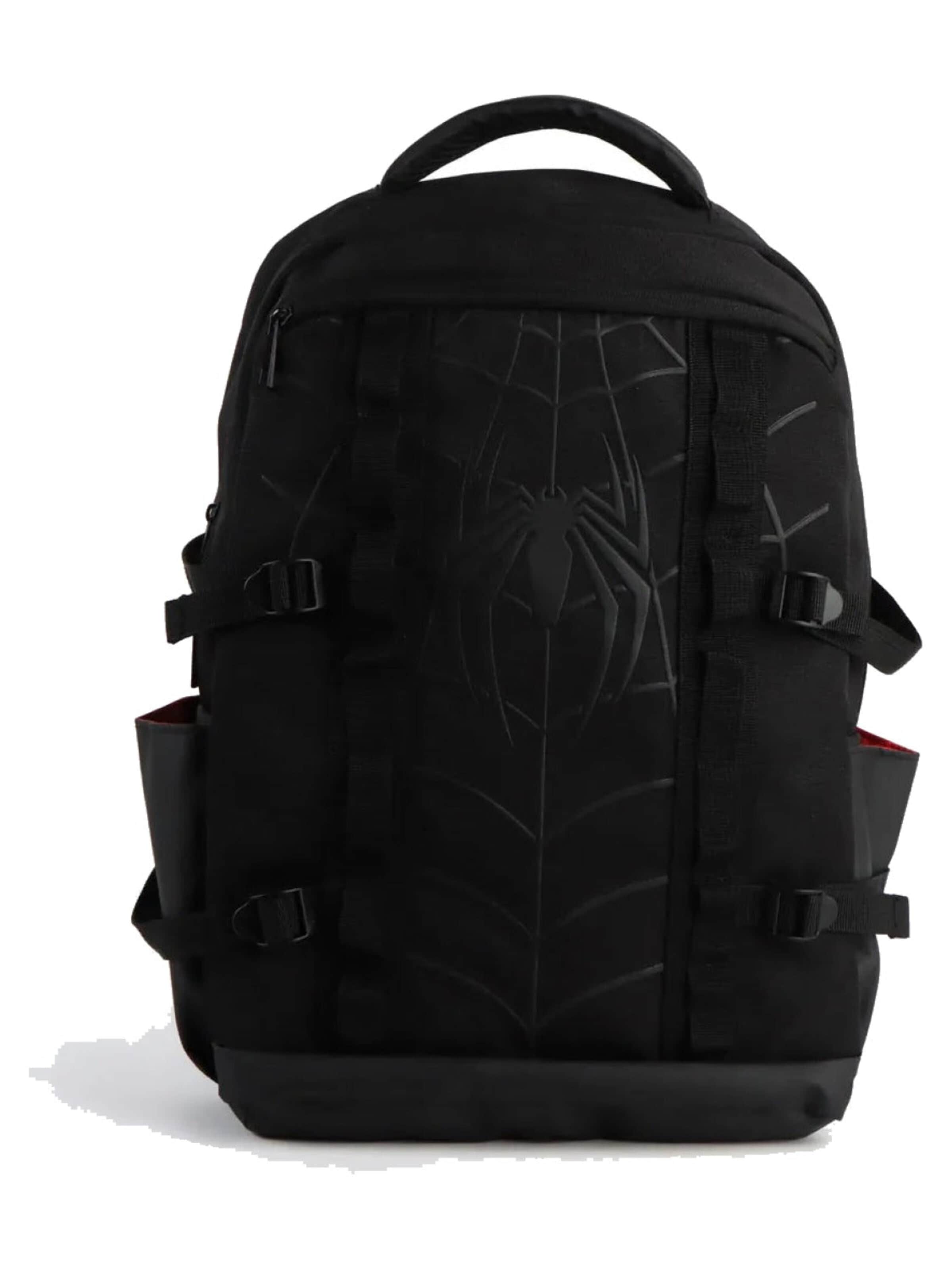SPIDERMAN Rucksack 'Spiderman Spinlogo' in Schwarz: Vorderseite
