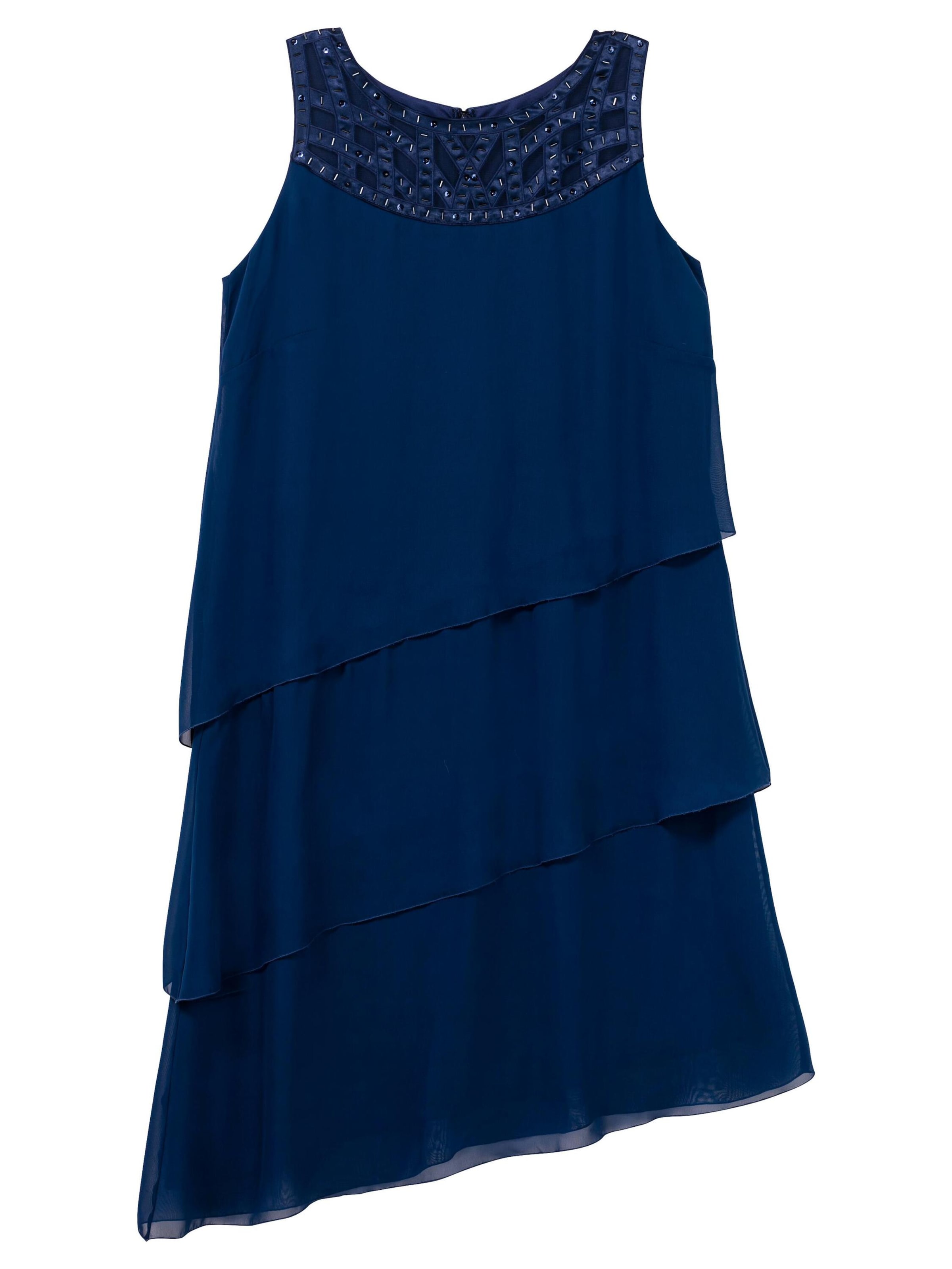 SHEEGO Рокля за коктейл в синьо: отпред