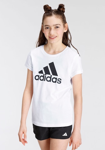 balta ADIDAS SPORTSWEAR Sportiniai marškinėliai 'Essentials Big Logo ': priekis