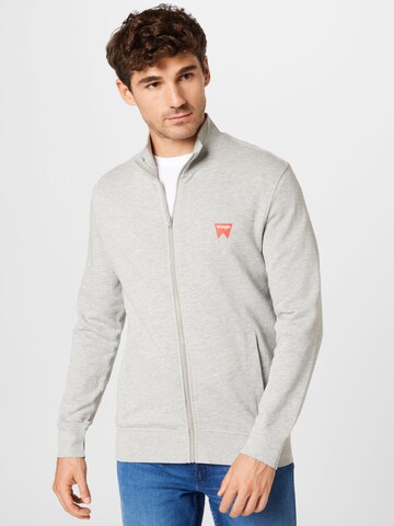 WRANGLER Sweatjacke in Grau: predná strana