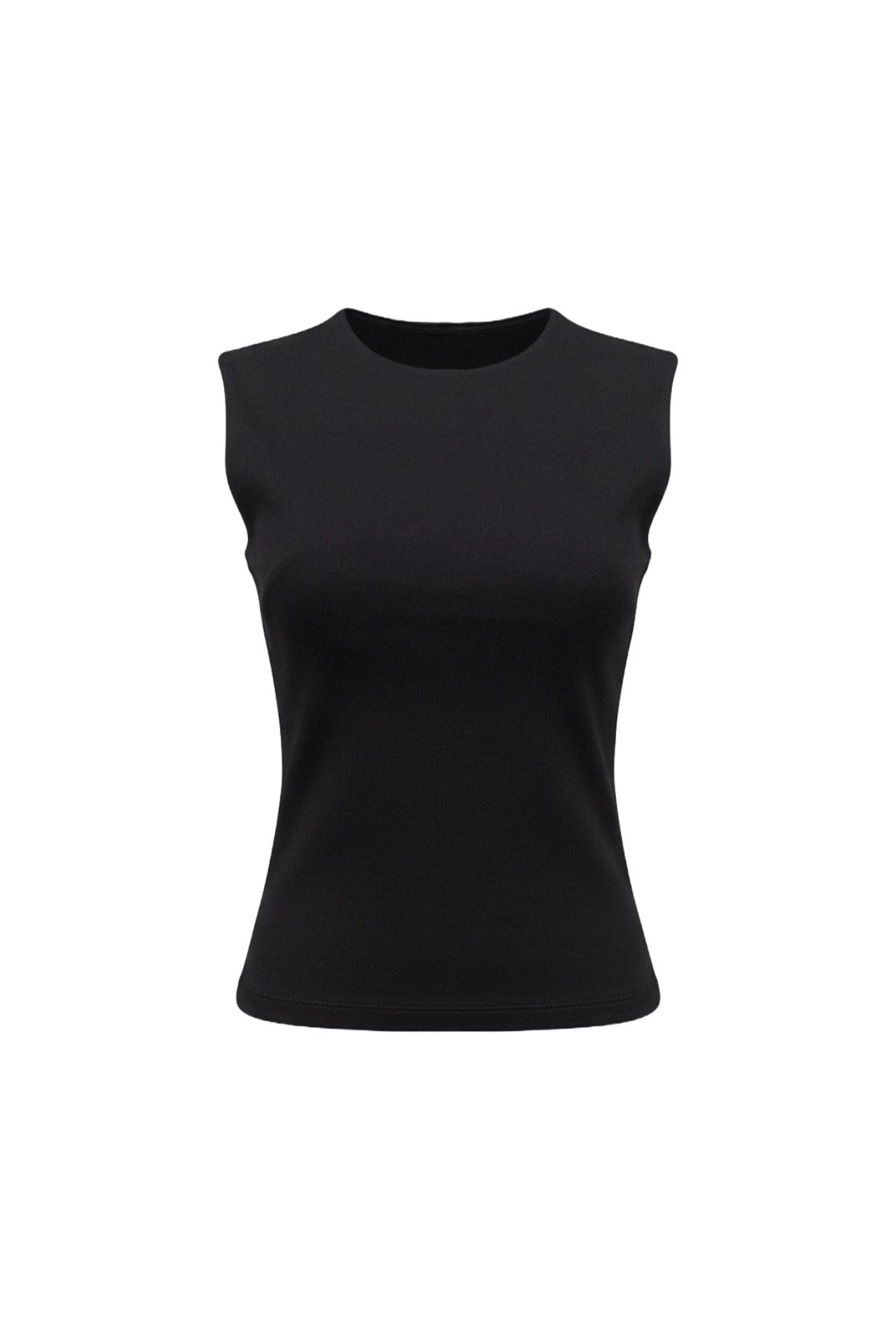 Alexa Dash Bluse in Schwarz: Vorderseite