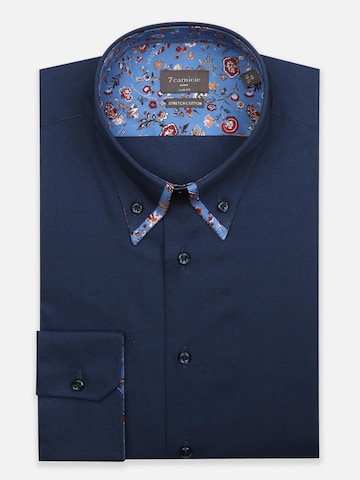 7Camicie Slim fit Zakelijk overhemd in Blauw