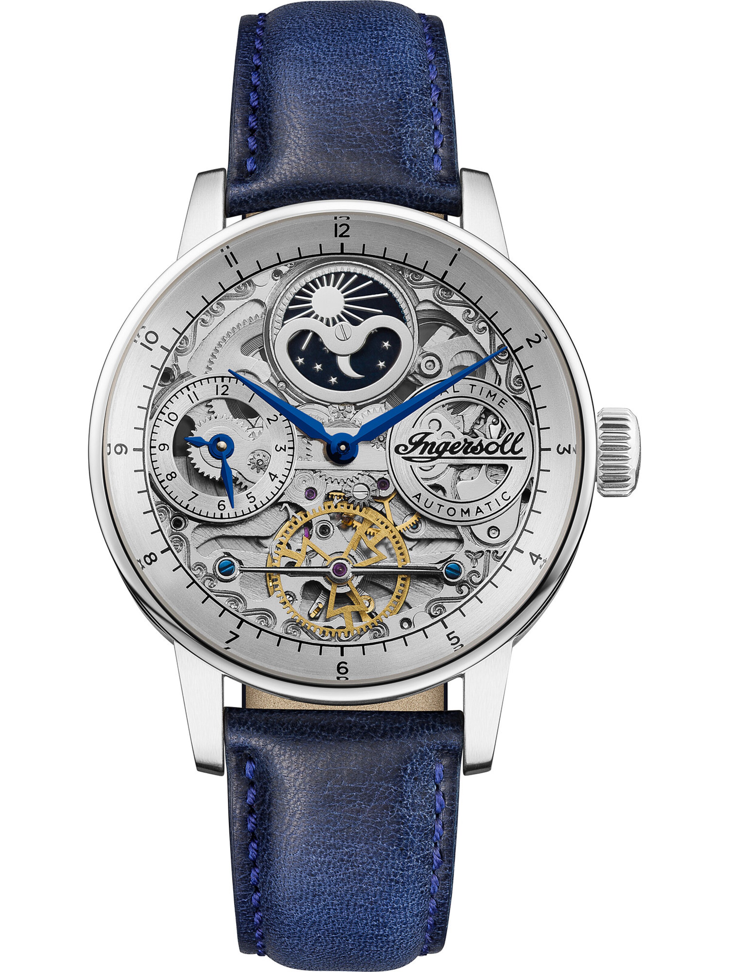 Montre à affichage analogique INGERSOLL en bleu : devant