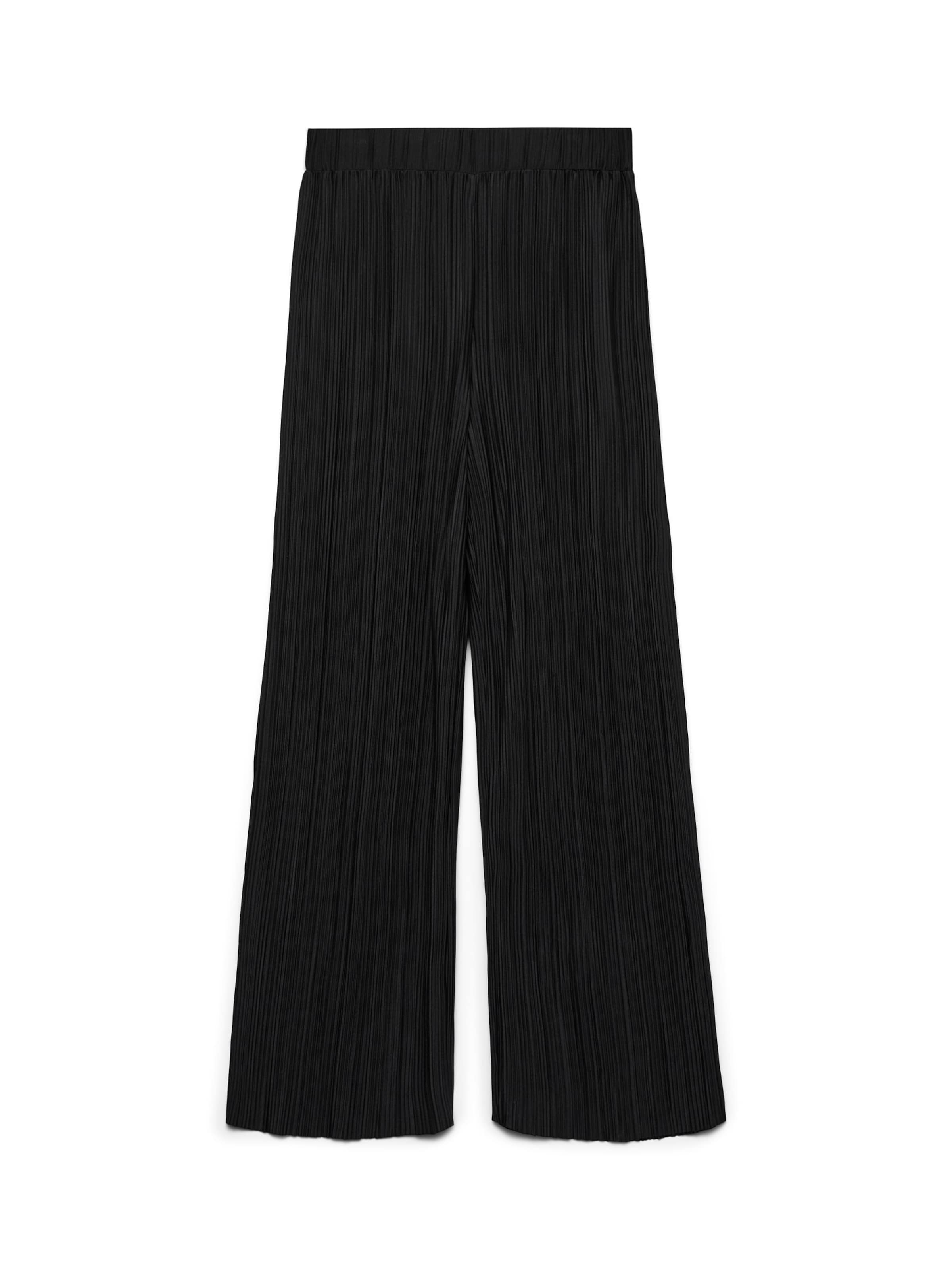 VERO MODA - Pierna ancha Pantalón en negro: frente