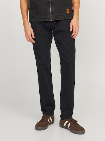 JACK & JONES Regular Jeans 'MIKE' in Zwart: voorkant