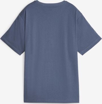 PUMA Toiminnallinen paita 'ESS+ MINIMAL GOLD' värissä sininen