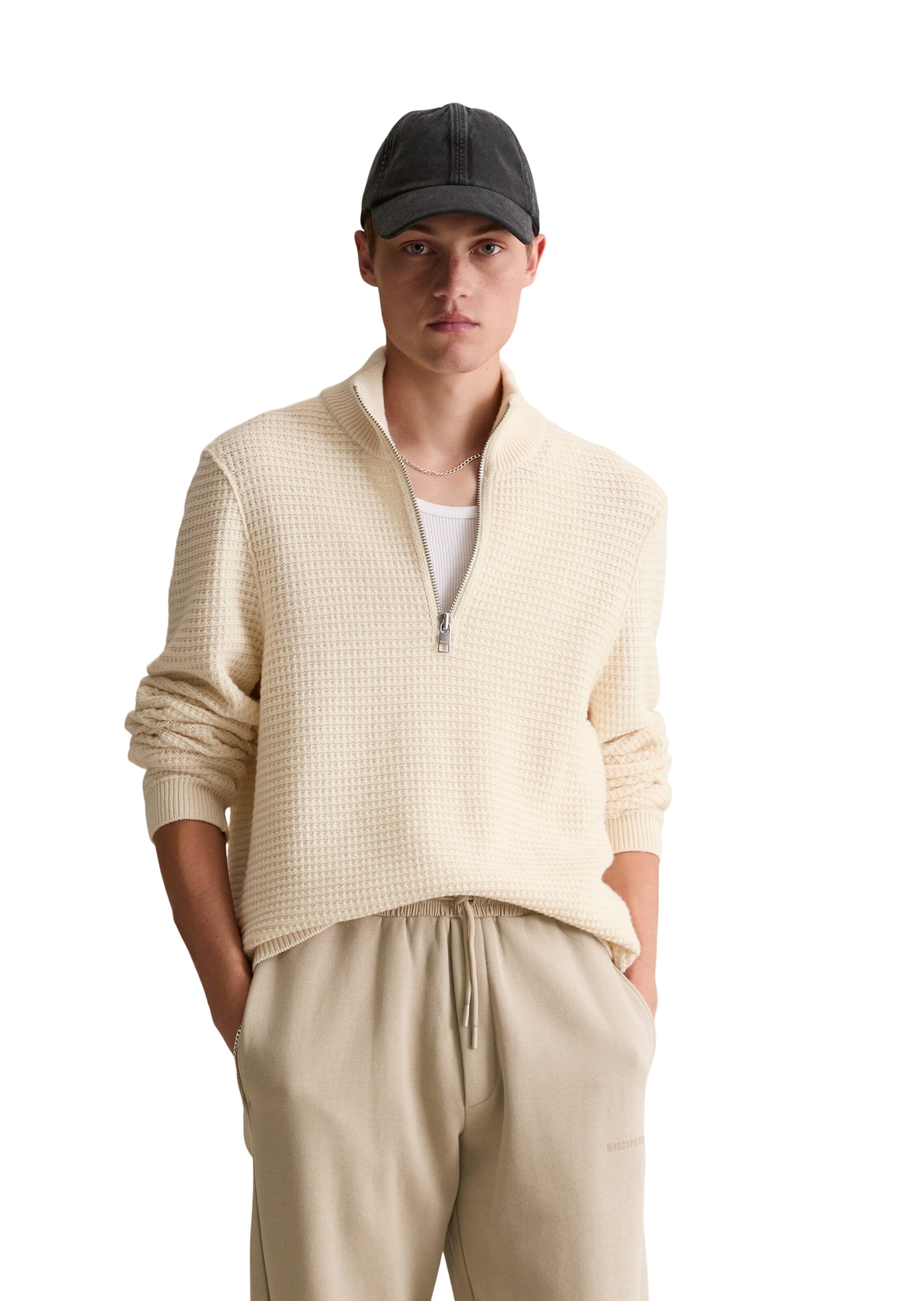Marc O'Polo DENIM Pullover in Beige: Vorderseite