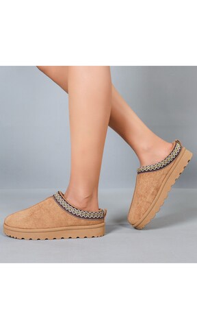 Ital-Design Pantolette in Beige: Vorderseite