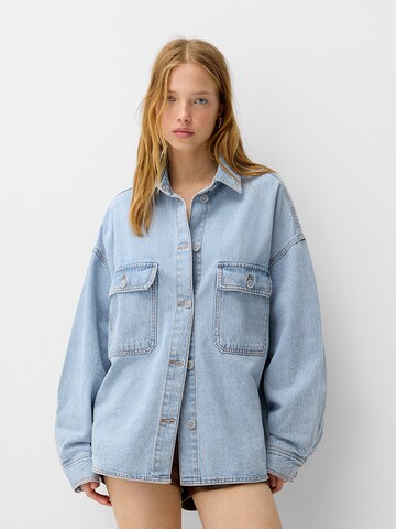 Bershka Bluse in Blau: Vorderseite