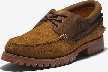 TIMBERLAND Šněrovací boty 'Authentics 3 Eye Classic Lug' – hnědá: přední strana