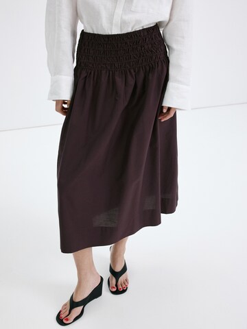 Fustă 'Siros' de la MANGO pe maro: față