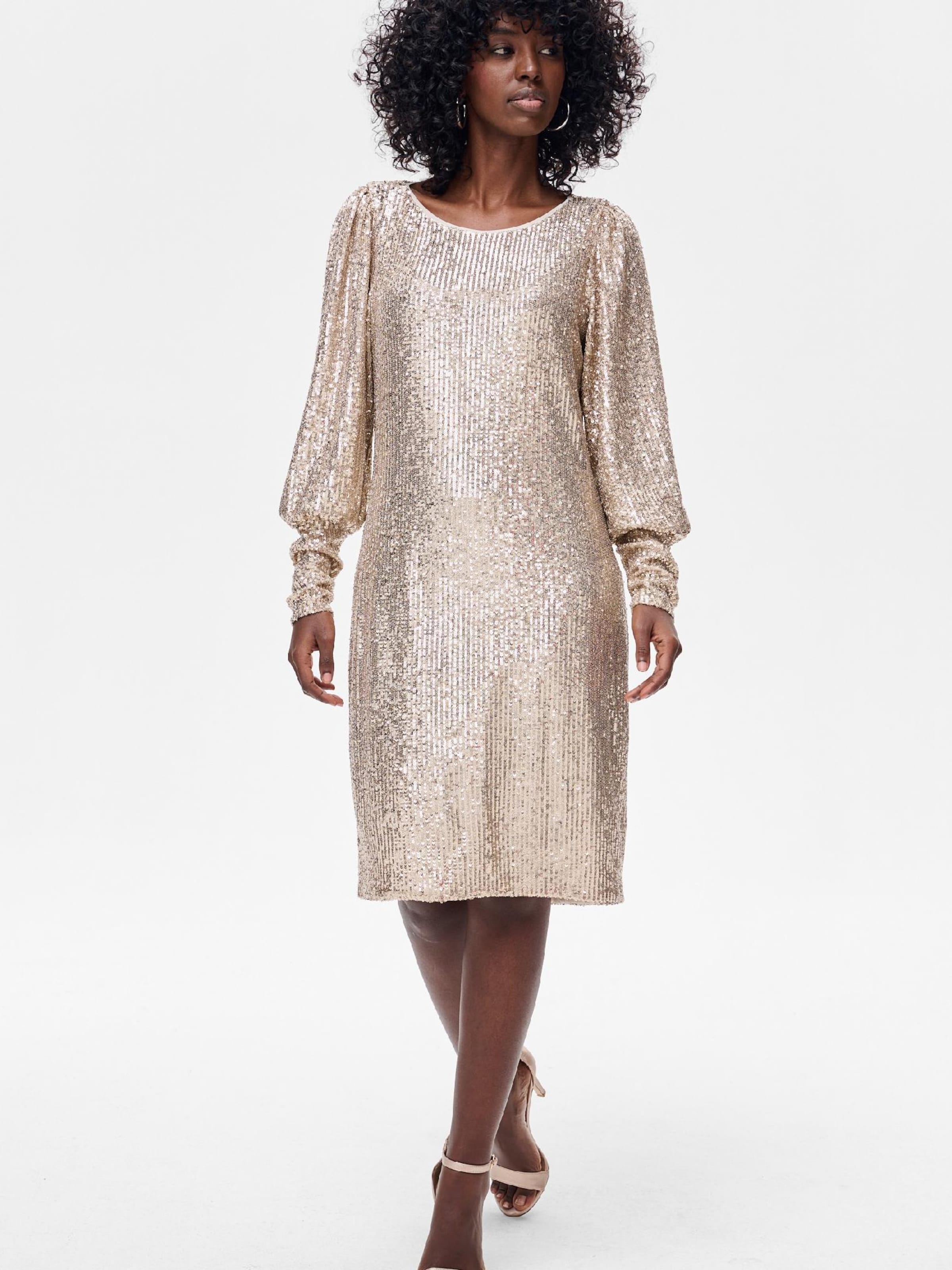 Blue Shadow Dress in Gold