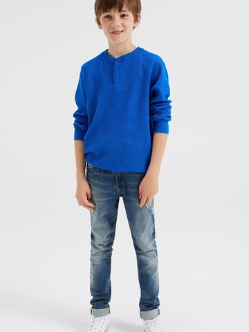 Coupe slim Jean WE Fashion en bleu