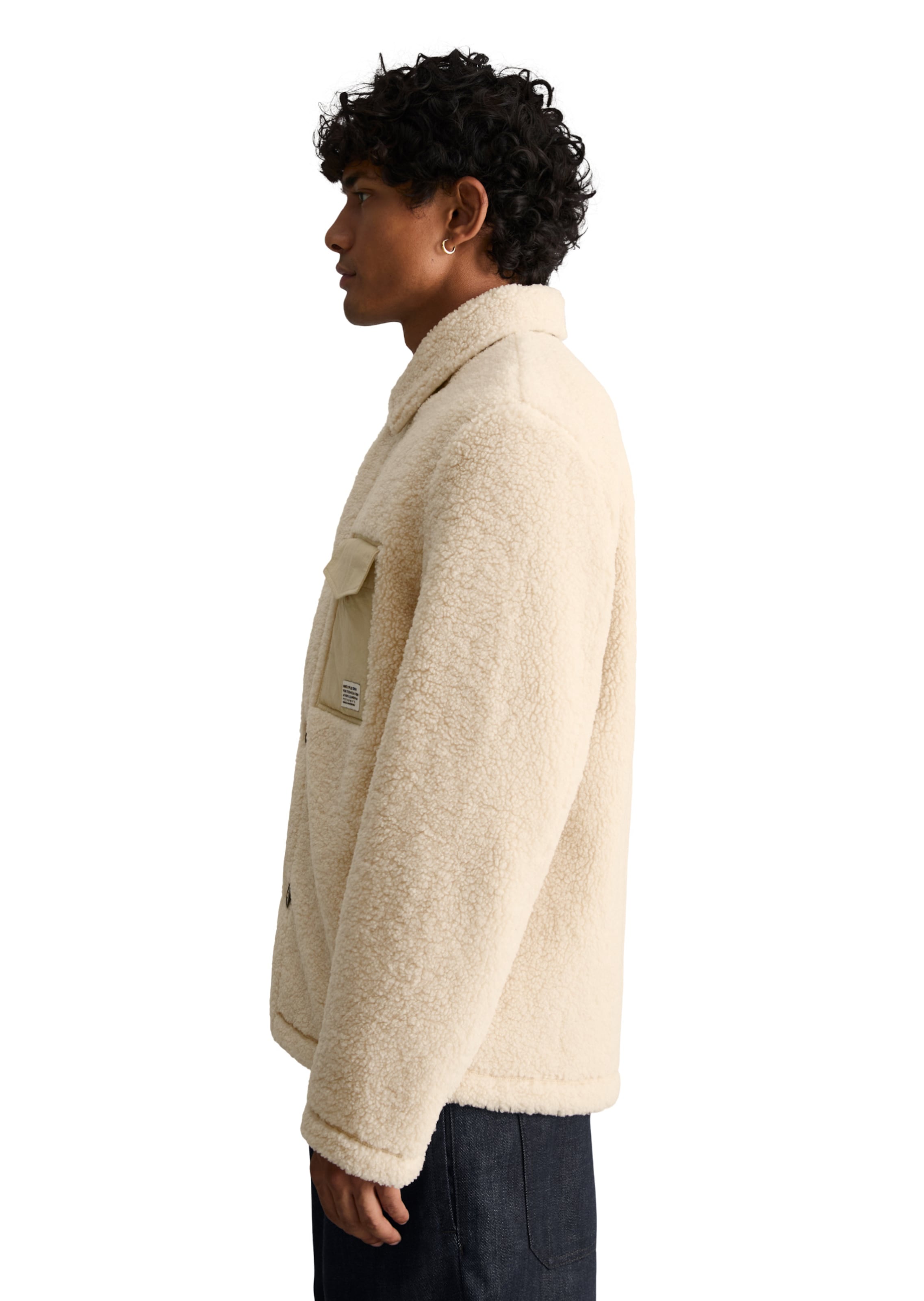 Veste mi-saison Marc O'Polo DENIM en beige : sur le côté