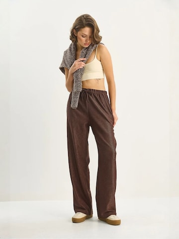 Bianco Lucci Regular Trousers in Brown