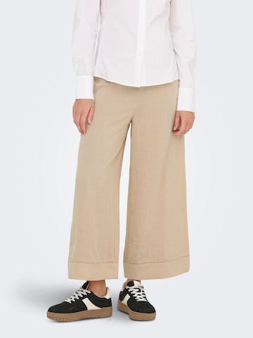 Wide Leg Pantalon ONLY en beige : devant