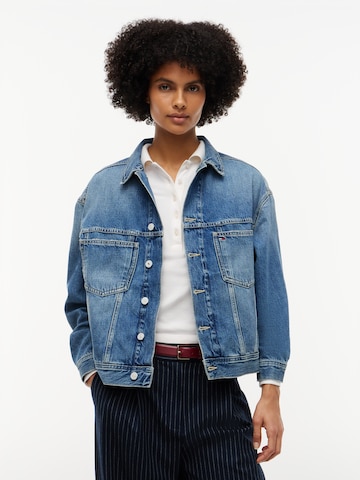 Geacă de primăvară-toamnă de la Tommy Jeans pe albastru: față