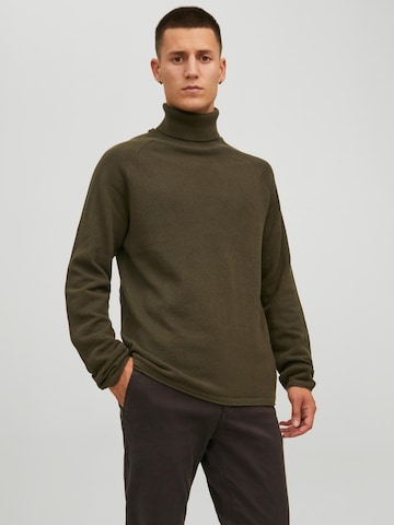 JACK & JONES Sweater 'HILL' in Green: front