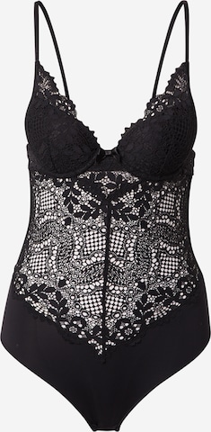 ETAM Bodysuit 'SUCCESS' in Black: front