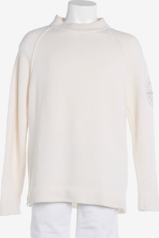 Stone Island Pullover / Strickjacke XL in Weiß: Vorderseite