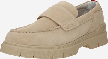 HUGO - Sapato Slip-on 'Ryan Mocc' em bege: frente