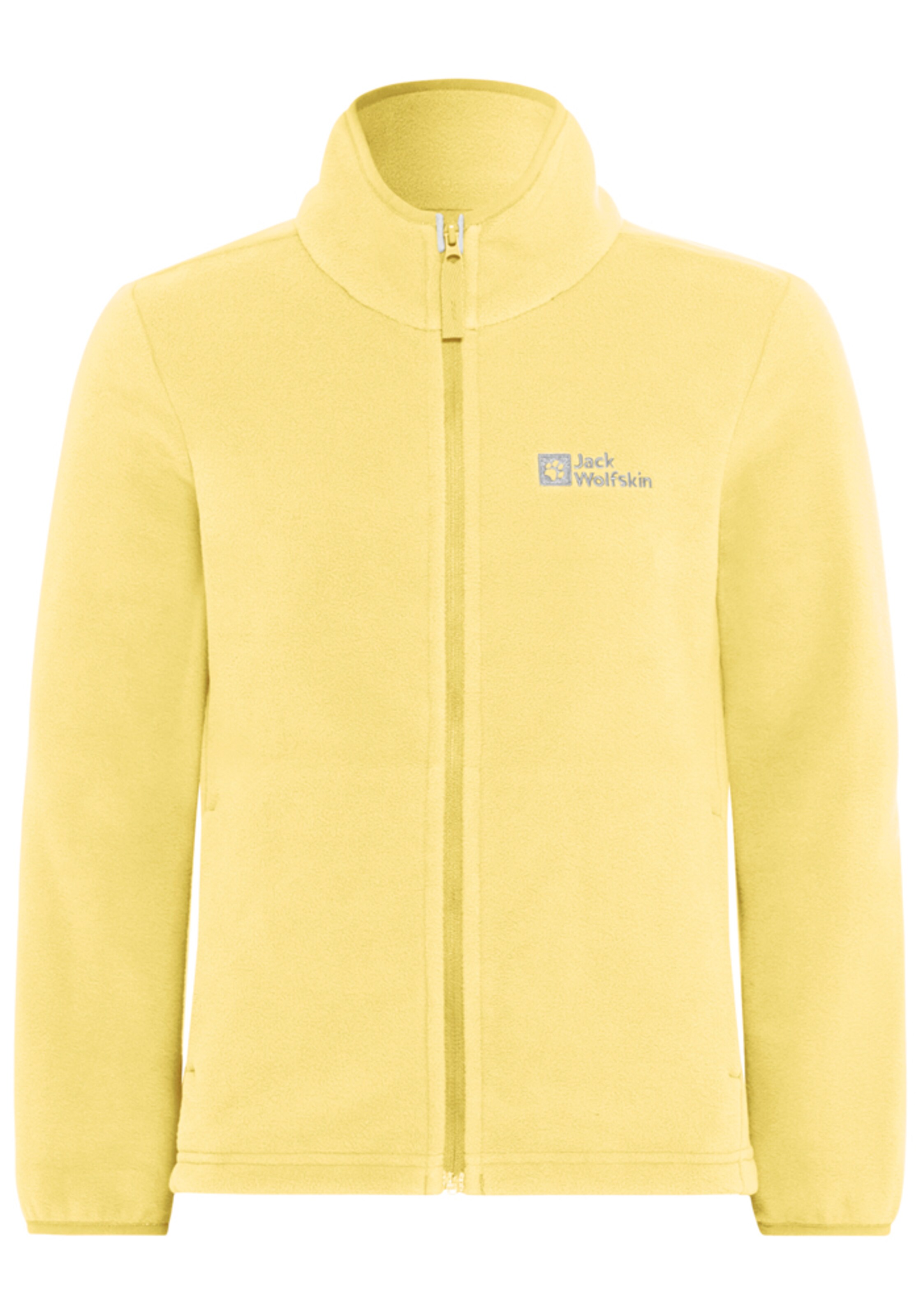 JACK WOLFSKIN Athletic Fleece Jacket 'Taunus' in Yellow: front