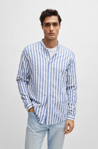 BOSS Regular fit Button Up Shirt 'C-COLE-STANDUP-242' in Blue: front